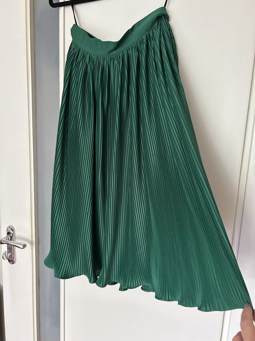 Спідниця пліссе зелена