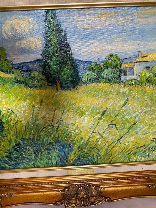 Quadro reprodução "Campo de trigo com cipreste" Vincent van Gogh