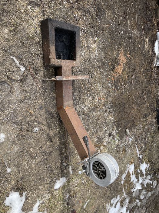 Palnik na olej przepracowany, z dmuchawą