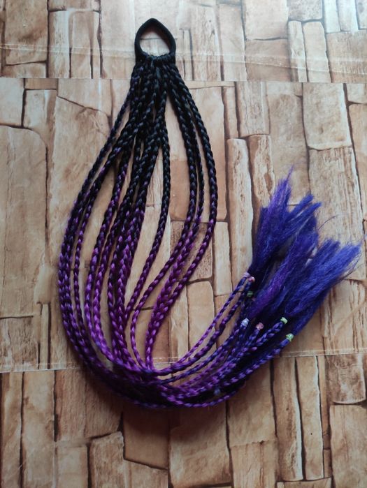 Warkocz na gumce długi