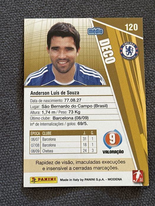 Carta do Deco Megacraques 2010, Panini