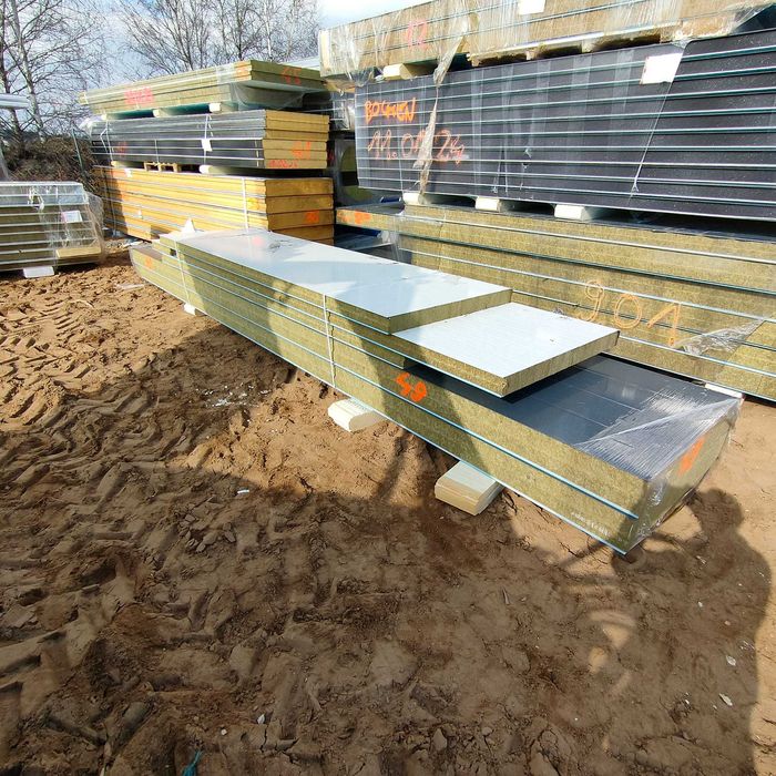 Płyta warst. ściana wełna 39,00 zł netto m2 gr. 100/180 mm 2 gat.