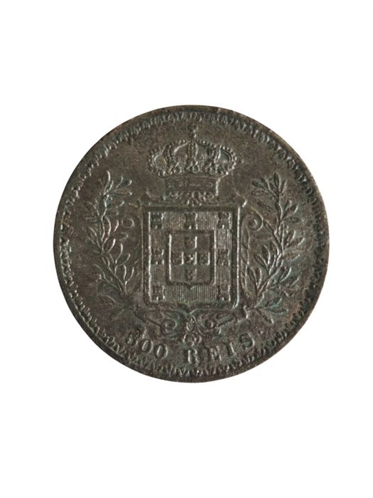 Três Raras Moedas Portuguesas de 500 Réis em Prata – 1858, 1899 e 1907