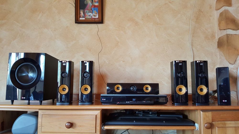 Kino domowe LG HX753W – 9.1 – Blu-ray – Bluetooth bezprzewodowe tylne głośniki Surround. Przestrzenny dźwięk 3D subwoofer amplituner pilot głośniki.