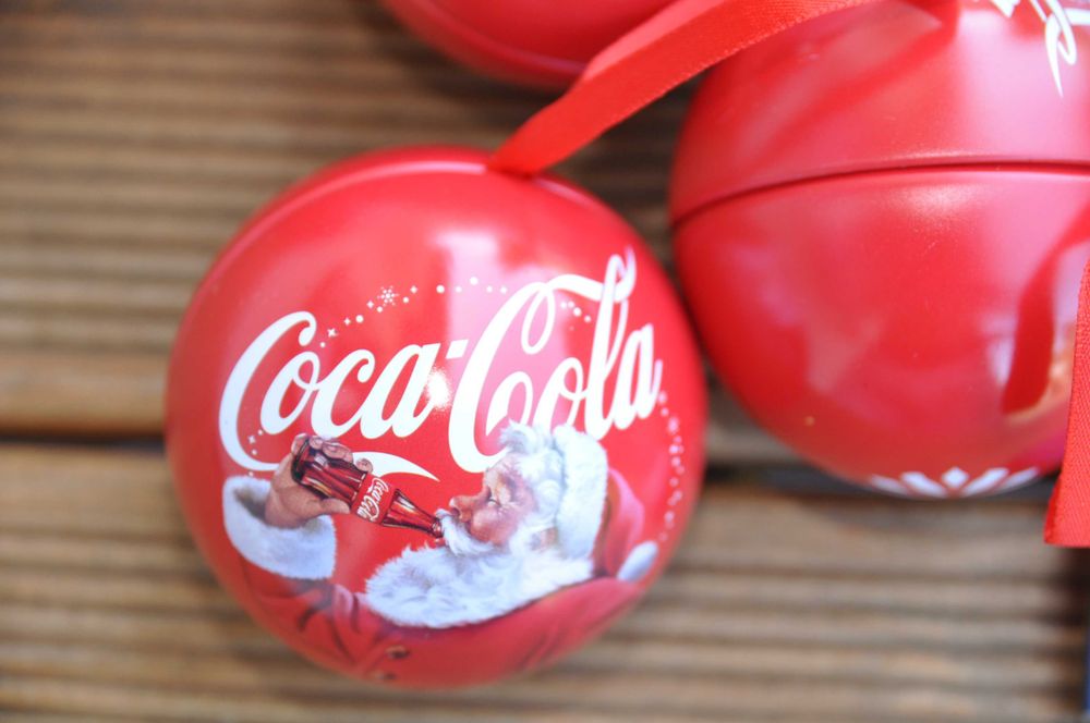 Bąbki choinkowe, coca cola, ozdoby