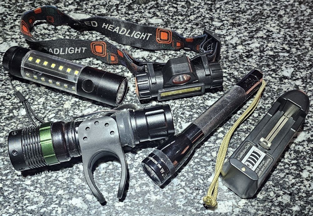 Latarka czołowa, rowerowa, taktyczną