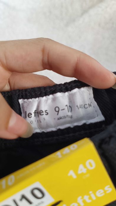 Saia calção 9/10a  tecido tipo ganga