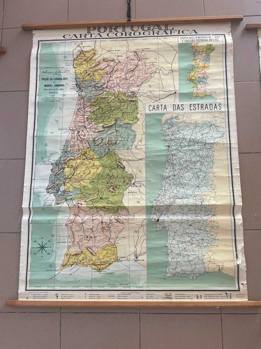 Mapas escolares antigos - Portugal