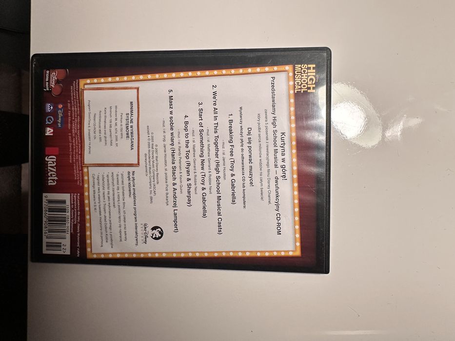 Płyta CD z piosenkami z High School Musical HSM