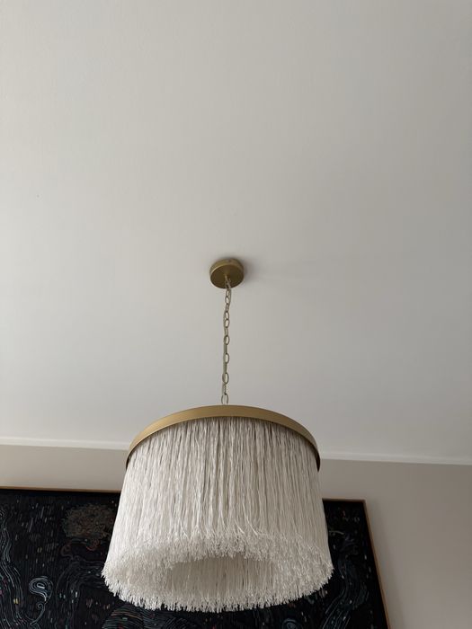 Westwing lampa zlota frędzle