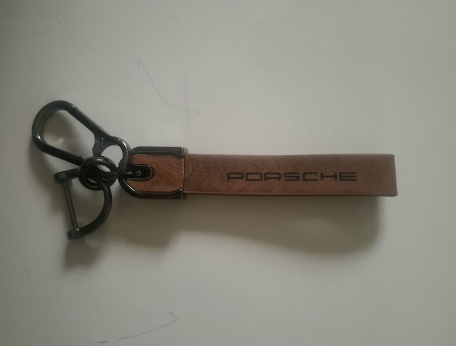 Brelok Porsche metal skóra