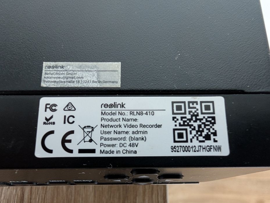 Nagrywarka NVR Reolink RLN8-410 H3MB16 bez  HDD
