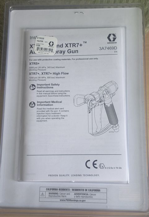 GRACO pistolet hydrodynamiczny z obsadą XHD XTR520