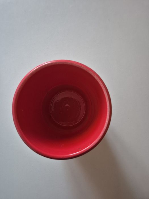 Doniczka osłonka ceramiczna czerwona