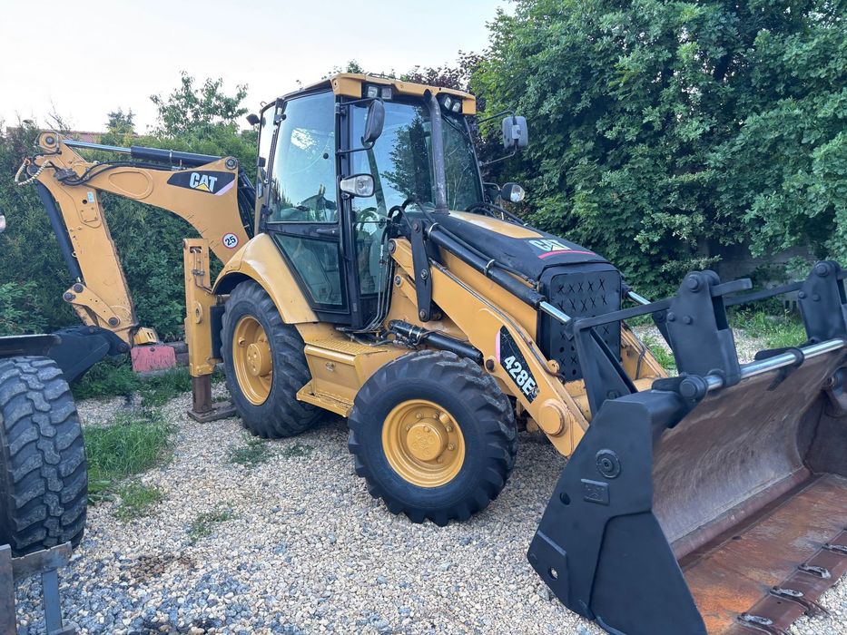 Caterpillar CAT 428E 2008r 4x4 koparko ładowarka teleskop widły rekin  Koparko ładowarka CAT 428E rok 2008 4x4 pełna opcja