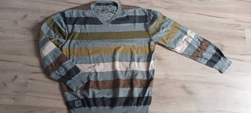 Sweter w paski męski XXL