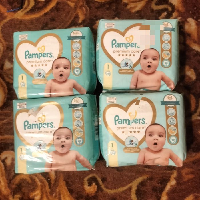 Pampers premium care 1 (2-5kg)- 4 opakowania