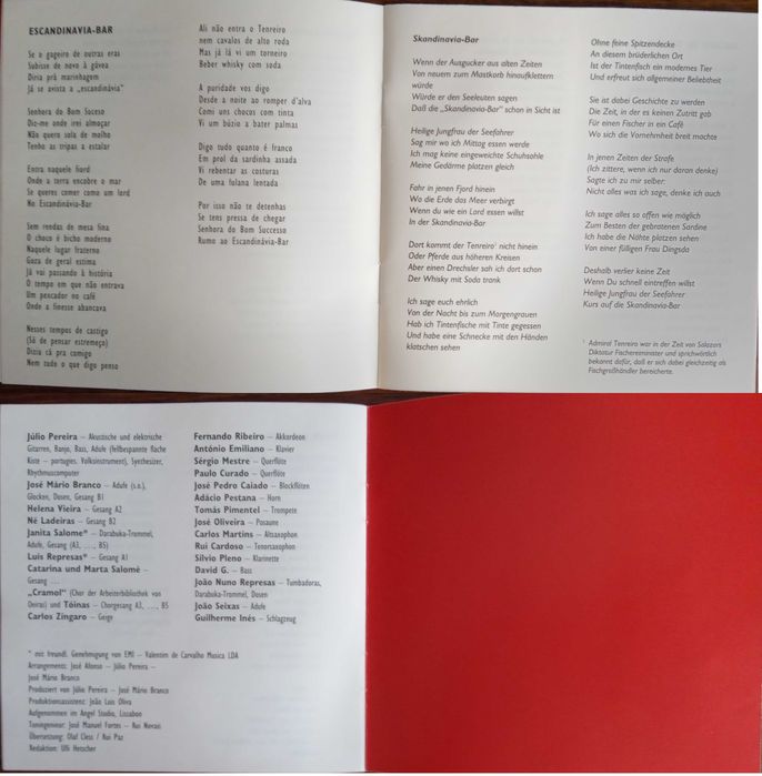 José Afonso	- - - - -		Für José Afonso	- - - - -	CD