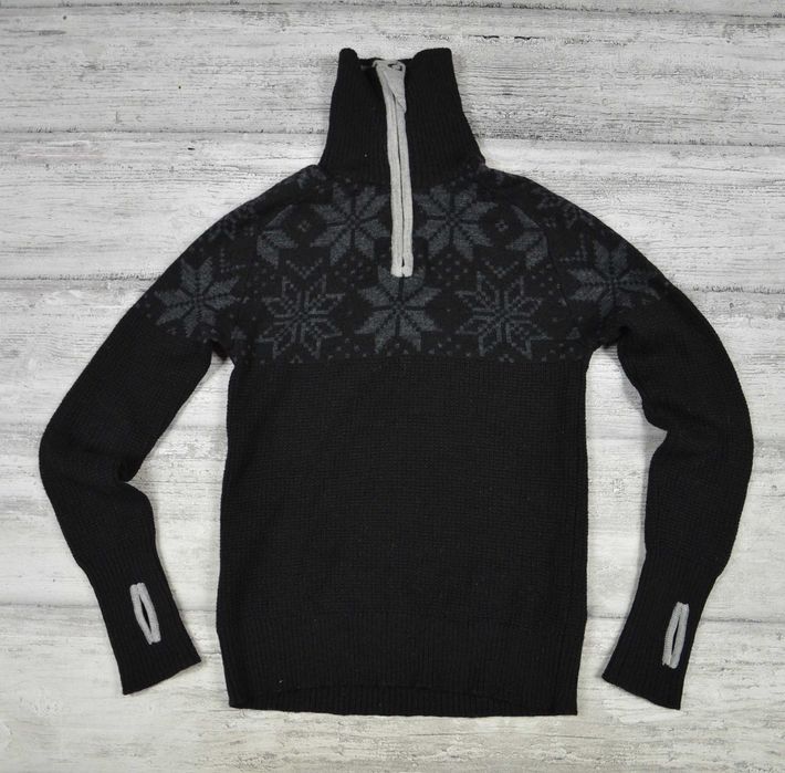 Ulvang damski sweter 100% wełna z rozpinanym golfem - XS