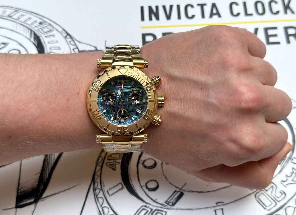 Годинник Invicta 25801 Subaqua Noma I 47 mm. Gold Abalone Swiss.