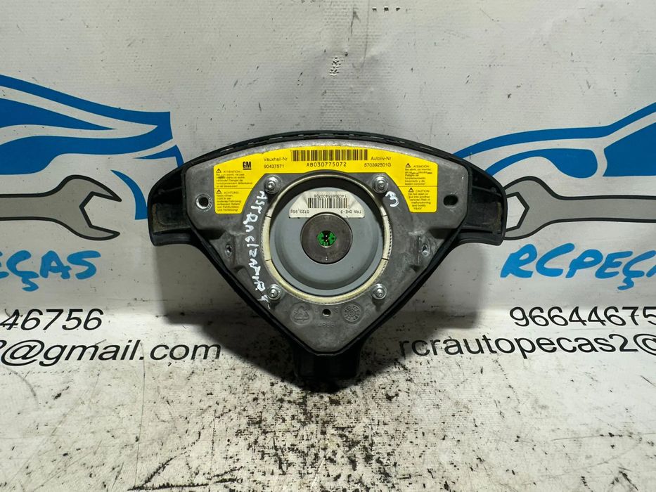 Airbag Volante Condutor GM Opel Astra Zafira 90437571 1998 - 2005