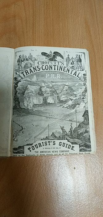 Livro Americano de 1873 Crofutt's Trans-Continental Tourist's Guide