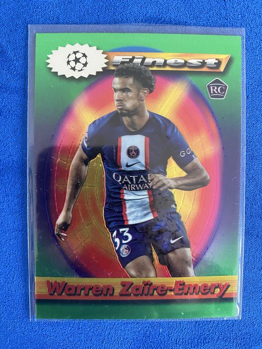 Carta RC Warren Zaire Emery PSG Finest Moment Topps