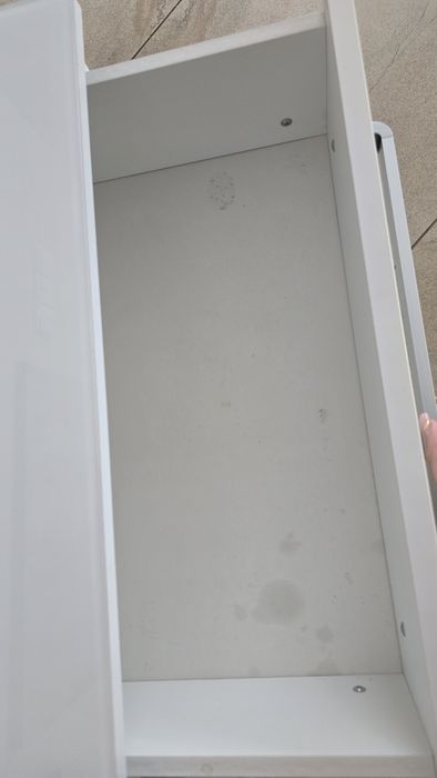 Dwie duże szafki nocne biale polysk podświetlenie szyba lacobel