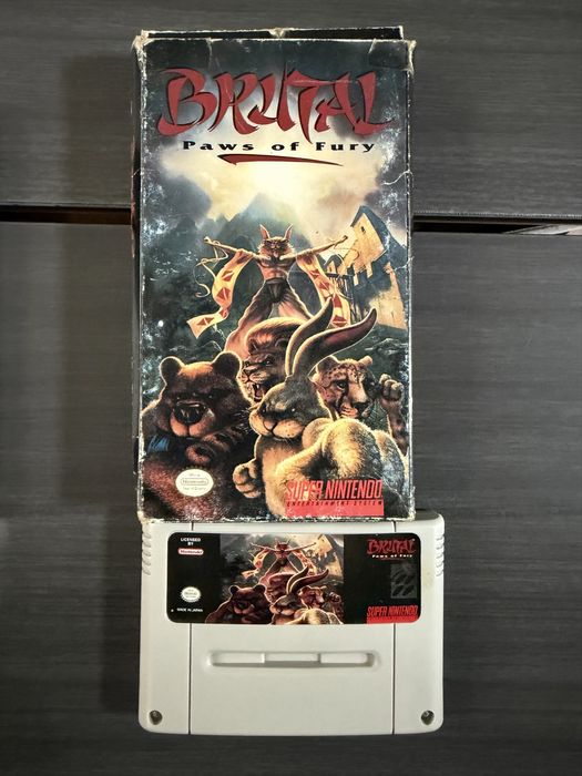 Два картриджа Nintendo SNES 90ті Ranma 1/2 та Brutal Paws of Fury NTSC