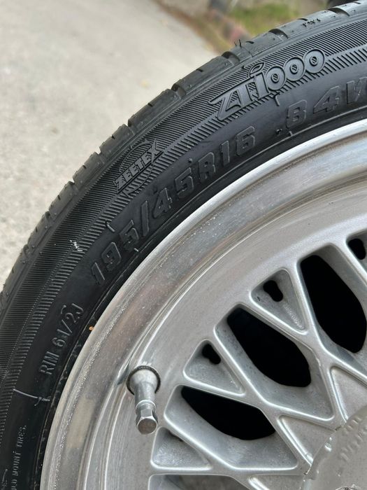 Felgi 16 BBS  GOLF Mk1 7,5x16 4x98 et30 koła opony 195x45x16 4x100