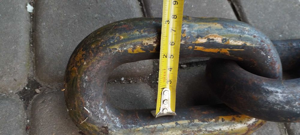 Łańcuch stalowy fi 34 mm , pancerny 300cm , około 70 kg
