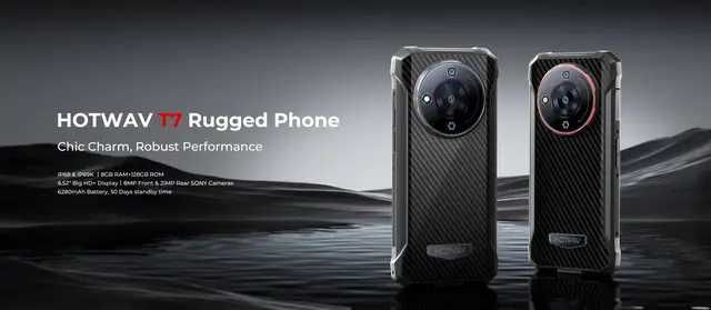 Смартфон Hotwav T7 Black 4/128Gb 6280mAh Противоударный телефон+стекло