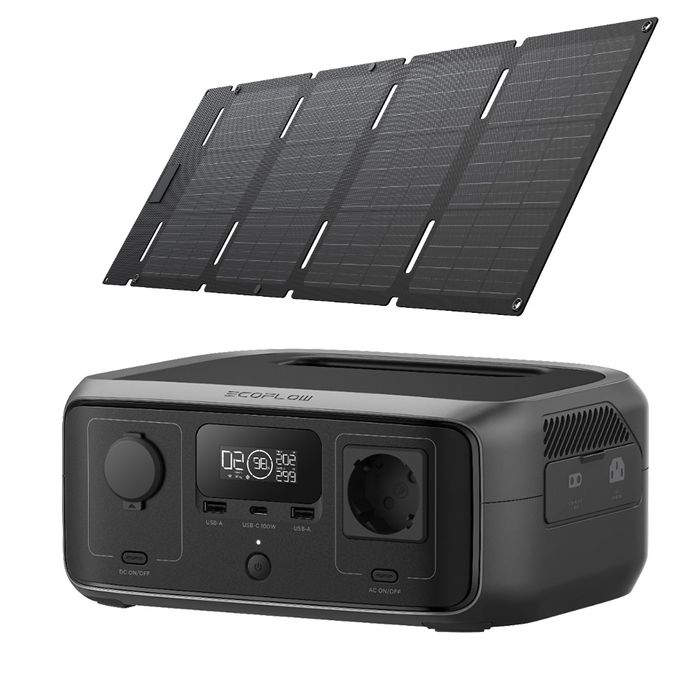 Комплект зарядна станція EcoFlow RIVER 3 (245w)+сонячна панель 45W
