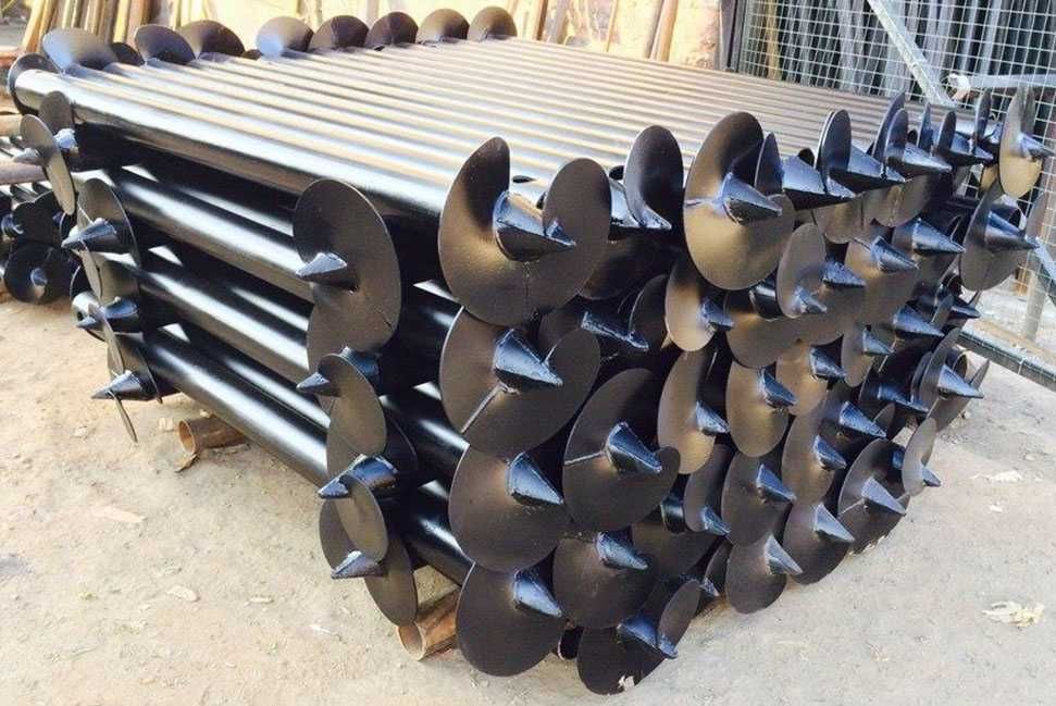 Гвинтові палі, наконечники, оголовки.Геошуруп. Винтовые сваи