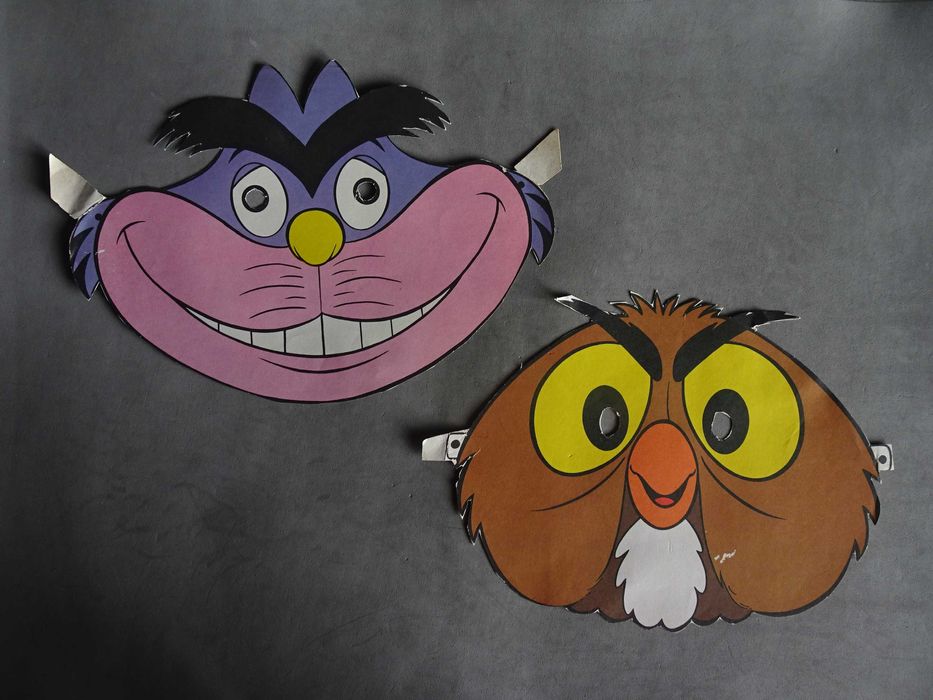Máscaras Disney Gato Risonho e Coruja
