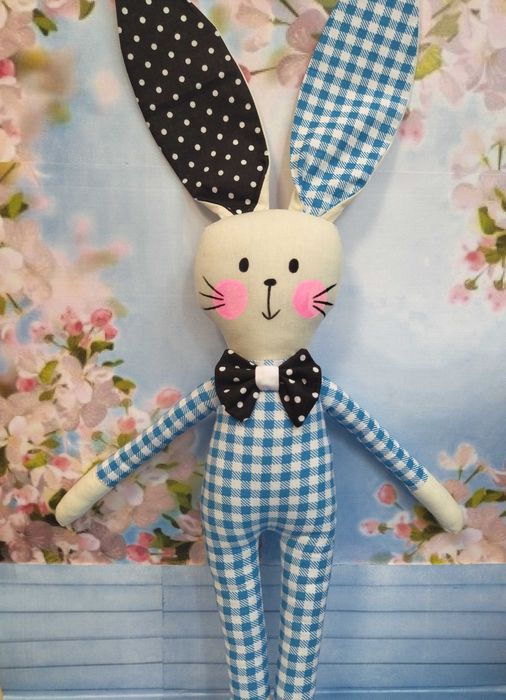 Komplet króliki tilda bawełna rękodzieło zestaw 2 sztuk