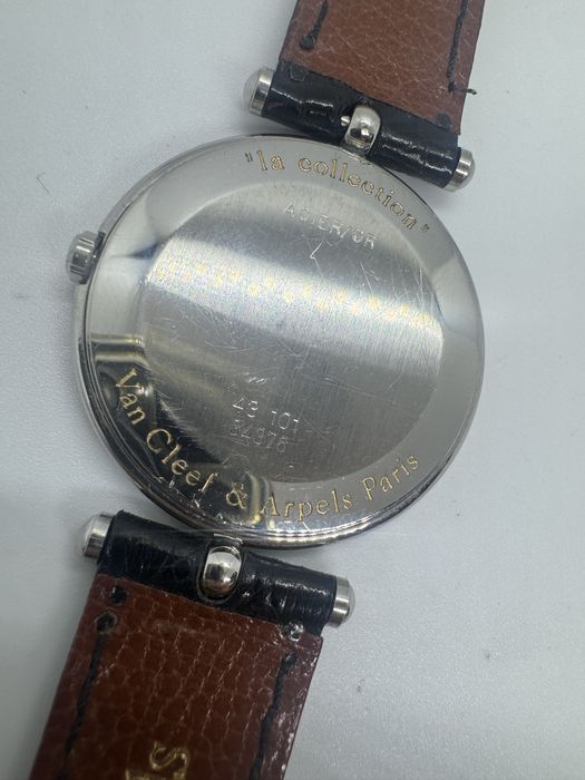 Zegarek kwarcowy van cleef & arpels stal i złoto