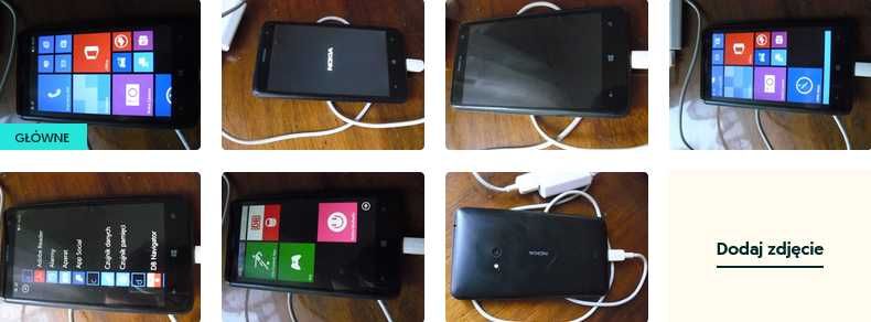 Telefon smartfon dotyk Nokia z ładowarką