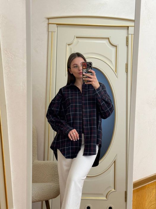 Сорочка в клітинку, трендова