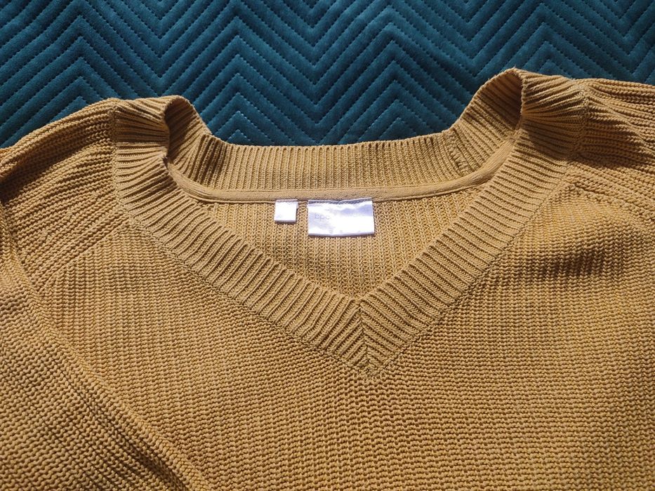 Sweter sweterek BPC collection musztardowy żółty 50 oversize Bonprix
