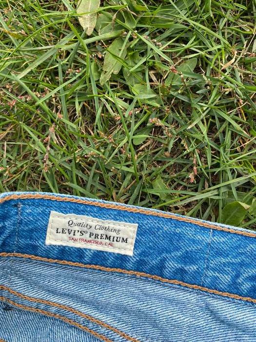 Spodnie męskie jeansy Levis 501 reborn L blue niebieski denim