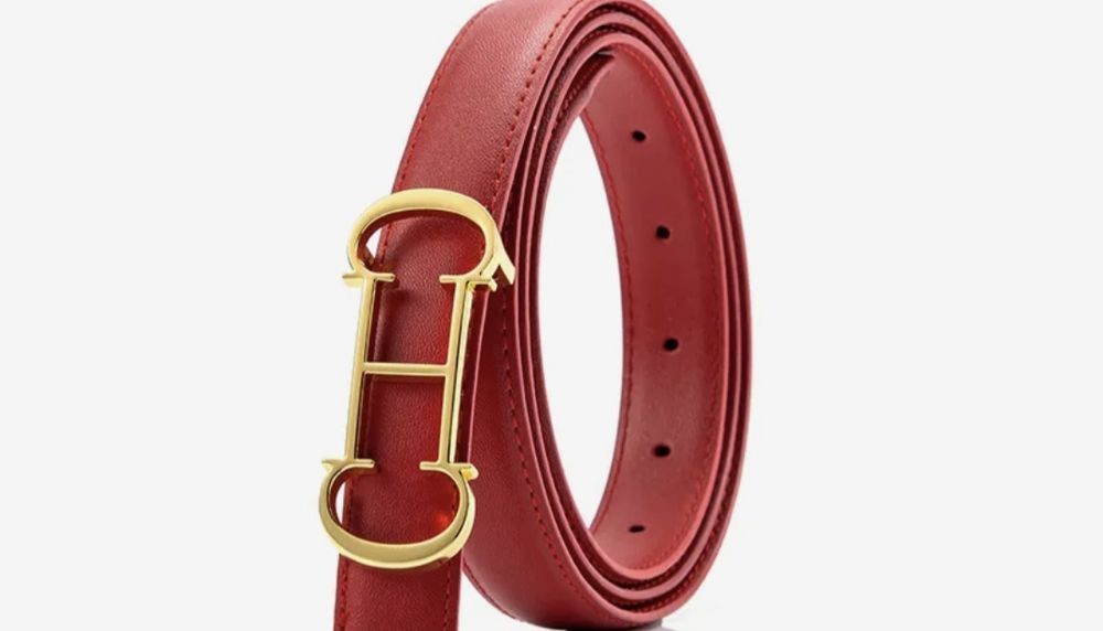 Cinto pele novo CH vermelho