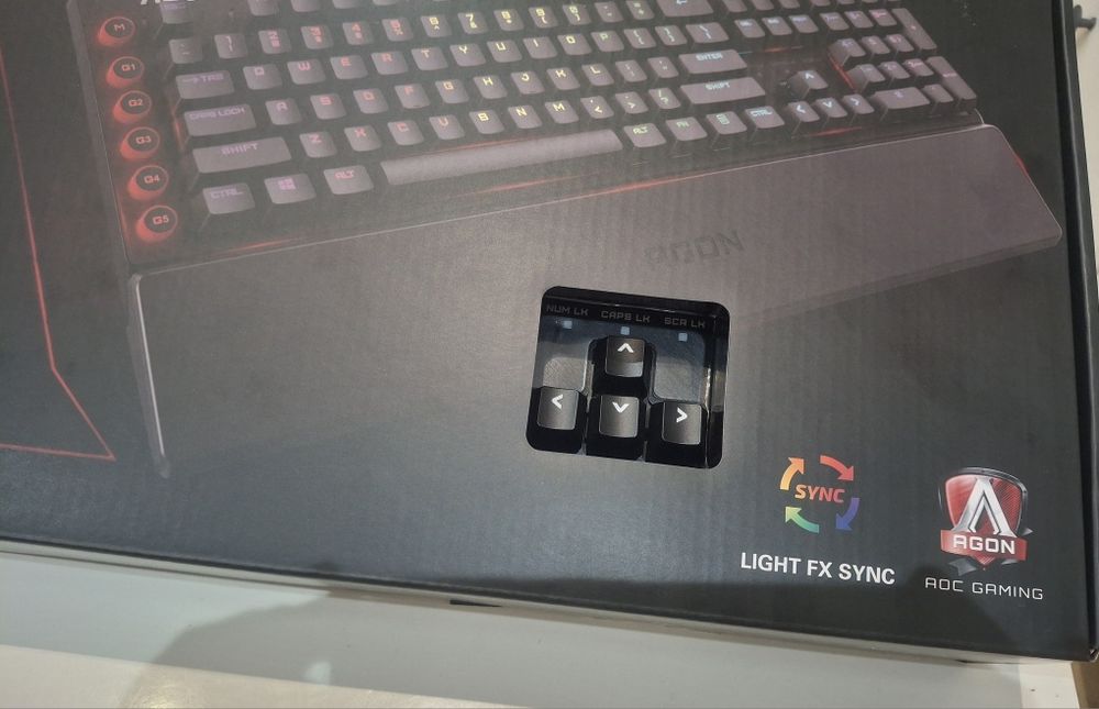 Teclado de computador mecânico, AOC_ Agk 700, NOVO, fechado na caixa.