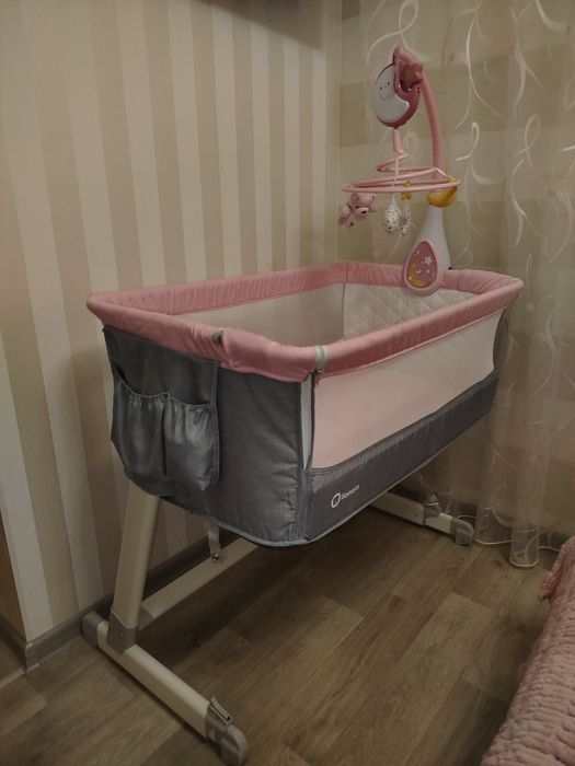 Кроватка-колиска Lionello, приставна люлька для немовляти