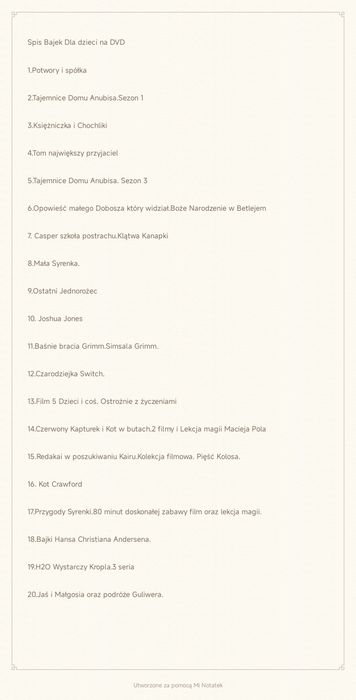 Płyty DVD (Bajki dla dzieci)