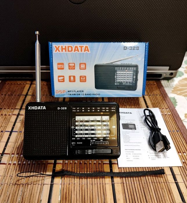 Радиоприемник XHDATA D 328 FM/AM/SW , MP3 Bluetooth SD card, чип DSP
