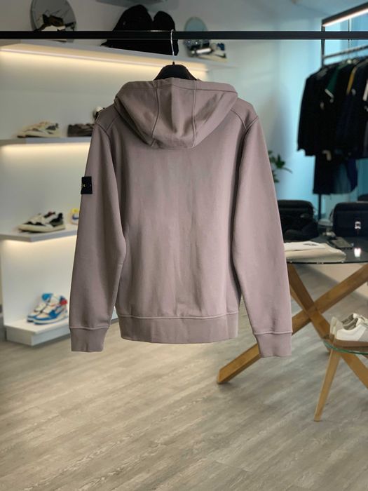 Худі STONE ISLAND 64251 Classic Zip Hooded Sweatshirt Ecru SI0142-EU