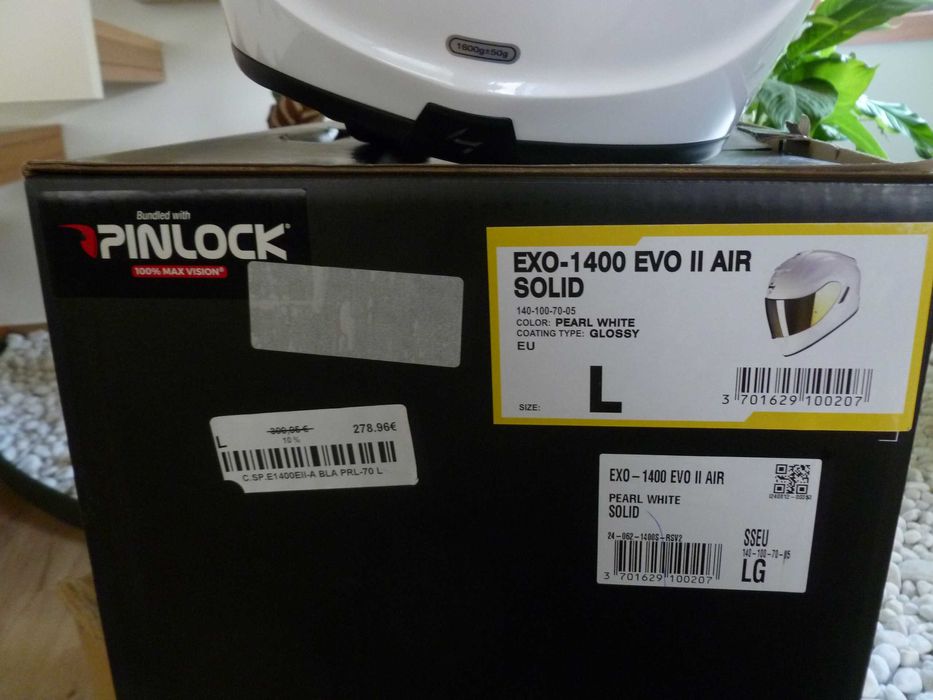 Capacete Integral Scorpion Exo-1400 Evo II Air Branco Pérola