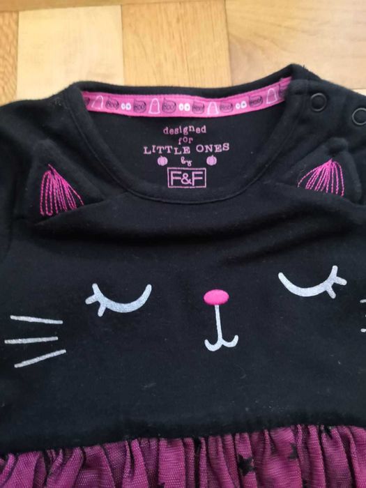 Przebranie strój na Halloween pajacyk kot r 80 karnawał