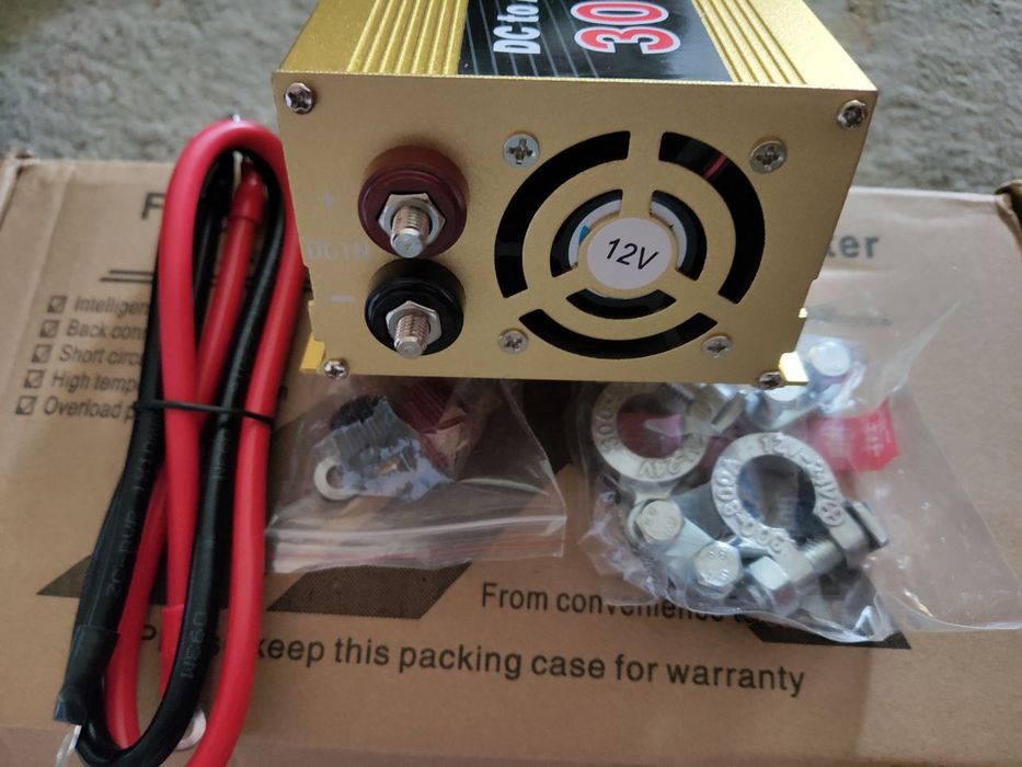 Инвертор 12-220 Чистий Синус 3000Вт Перетворювач напруги Є в наявності